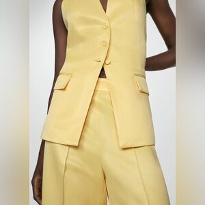 NWT Mango linen mix halter vest & pants set